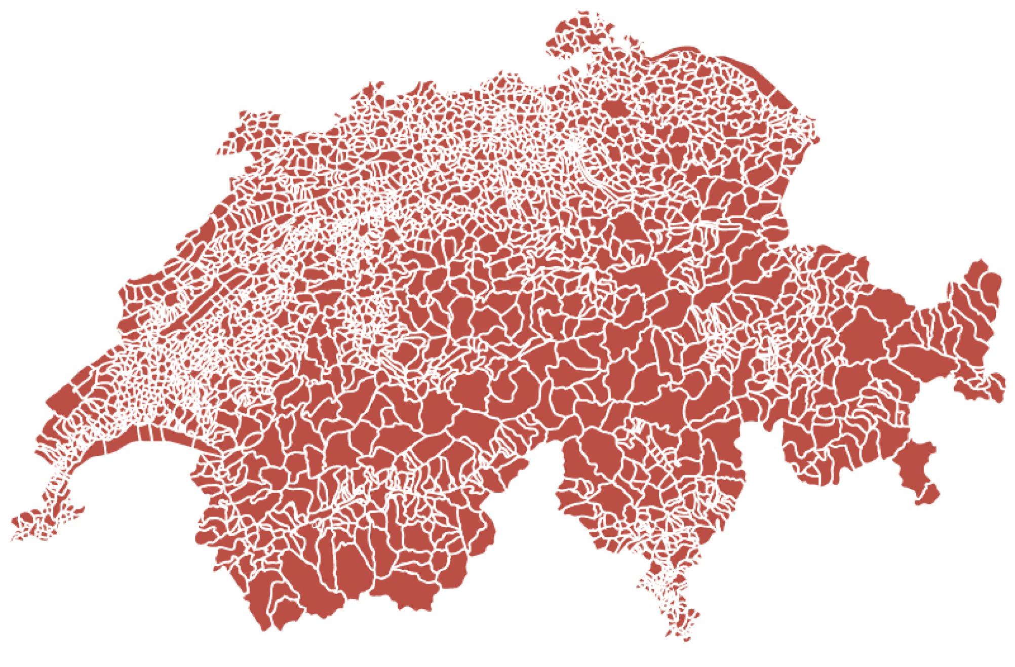 La troisième carte indique les frontières des communes.